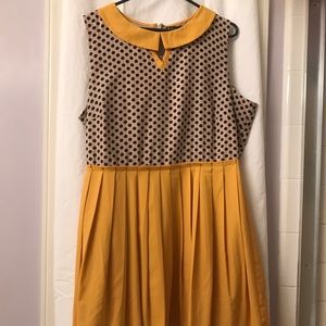 Dear Creatures sleeveless polka dot party dress